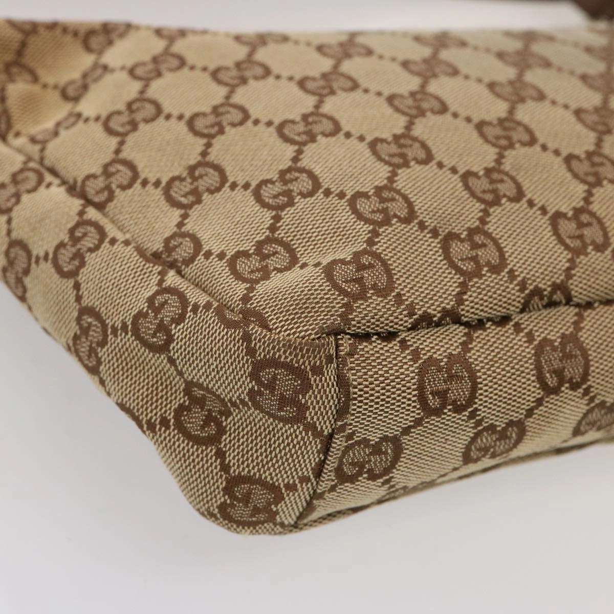 GUCCI GG Canvas Shoulder Bag Beige 35098  75971