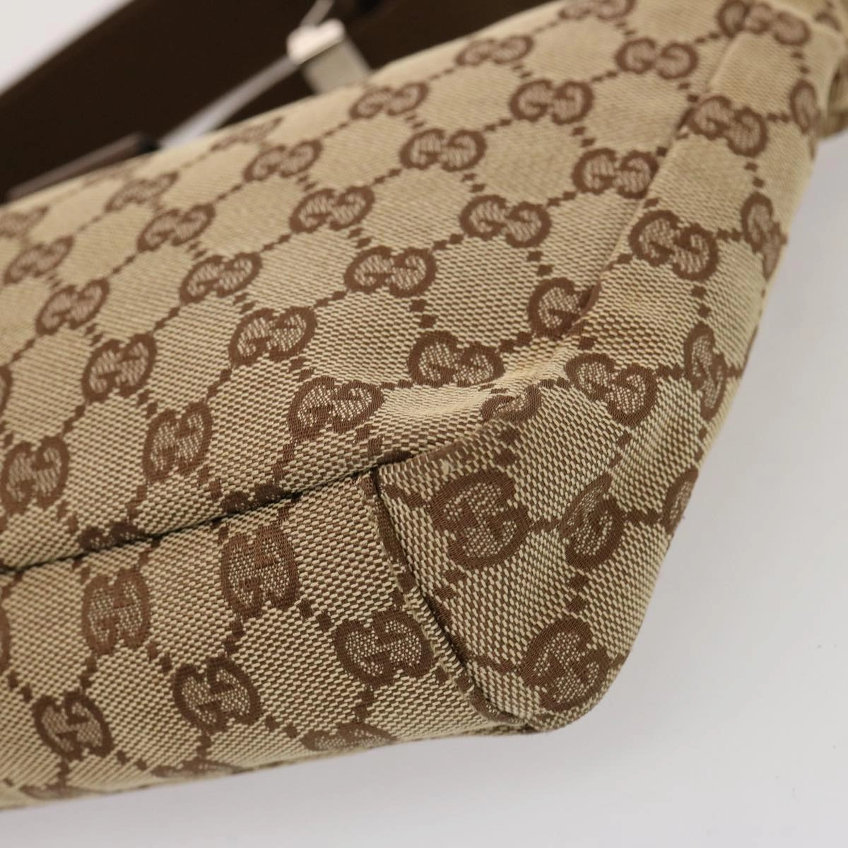 GUCCI GG Canvas Shoulder Bag Beige 35098  75971