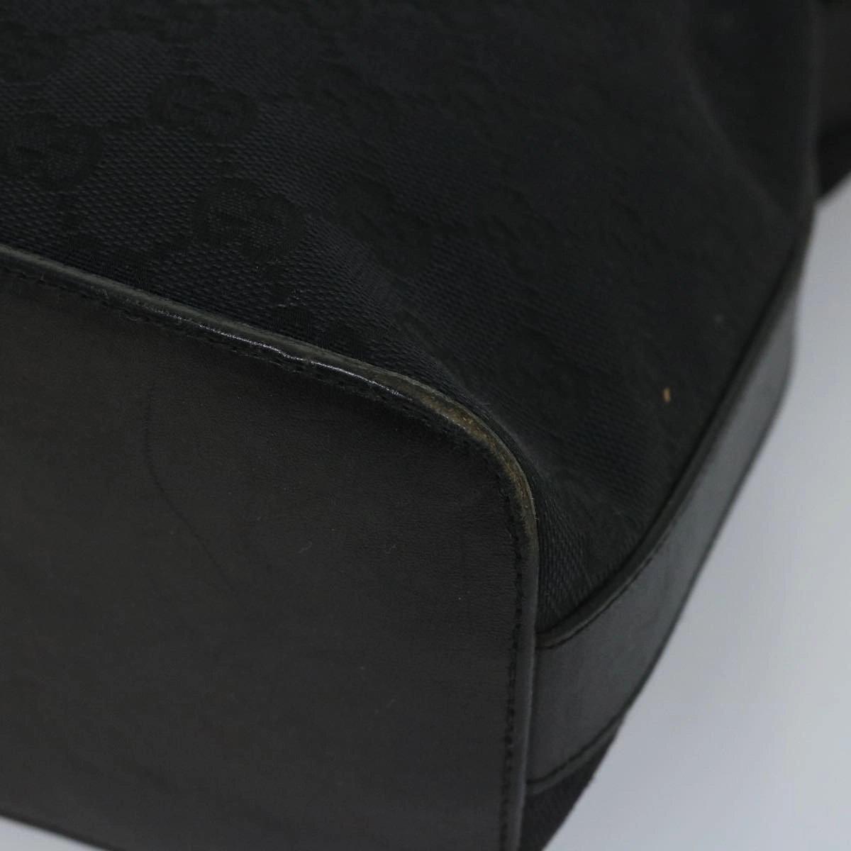 GUCCI GG Canvas Shoulder Bag Black 001 3814  9078