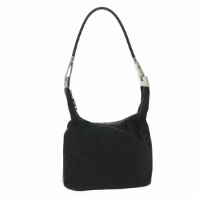 GUCCI GG Canvas Shoulder Bag Black 001 3814  9078