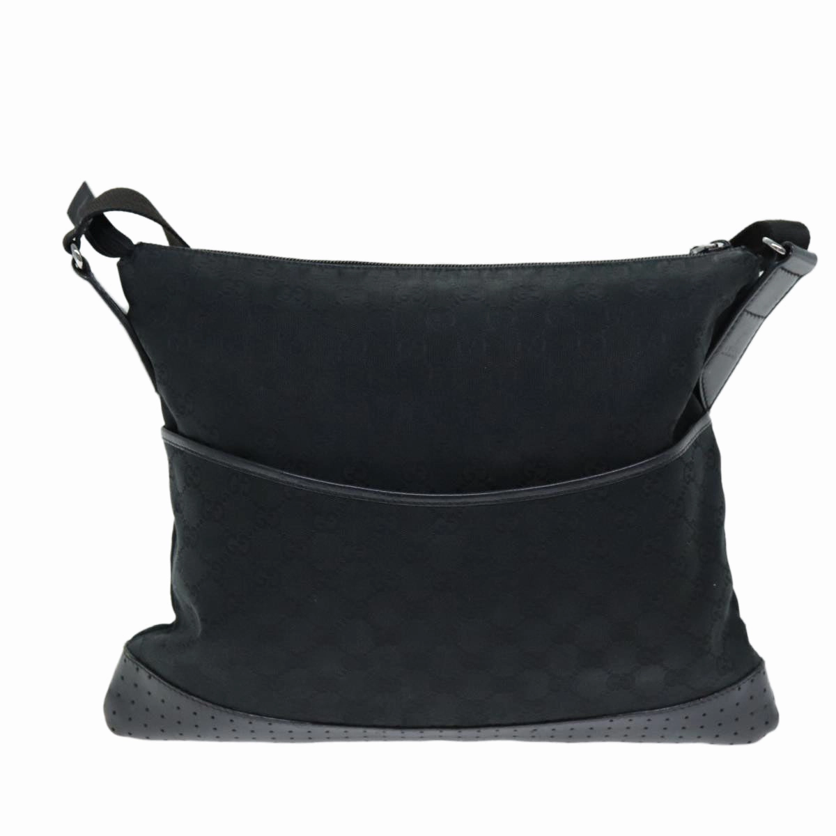 GUCCI GG Canvas Shoulder Bag Black 145856  74657