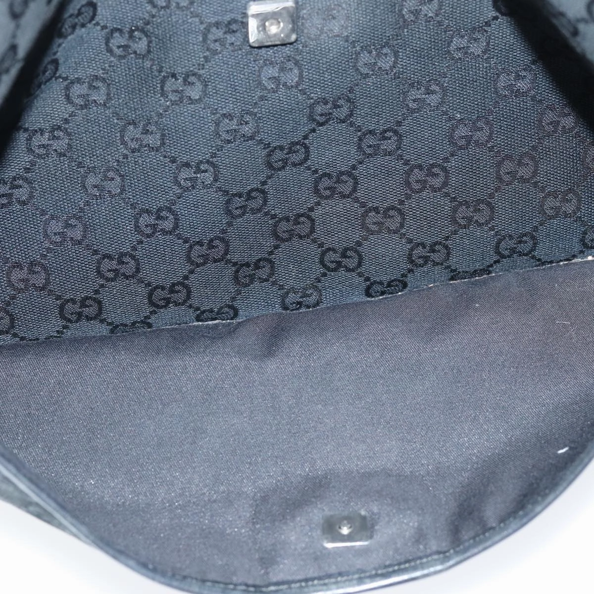 GUCCI GG Canvas Shoulder Bag Black 145856  74657