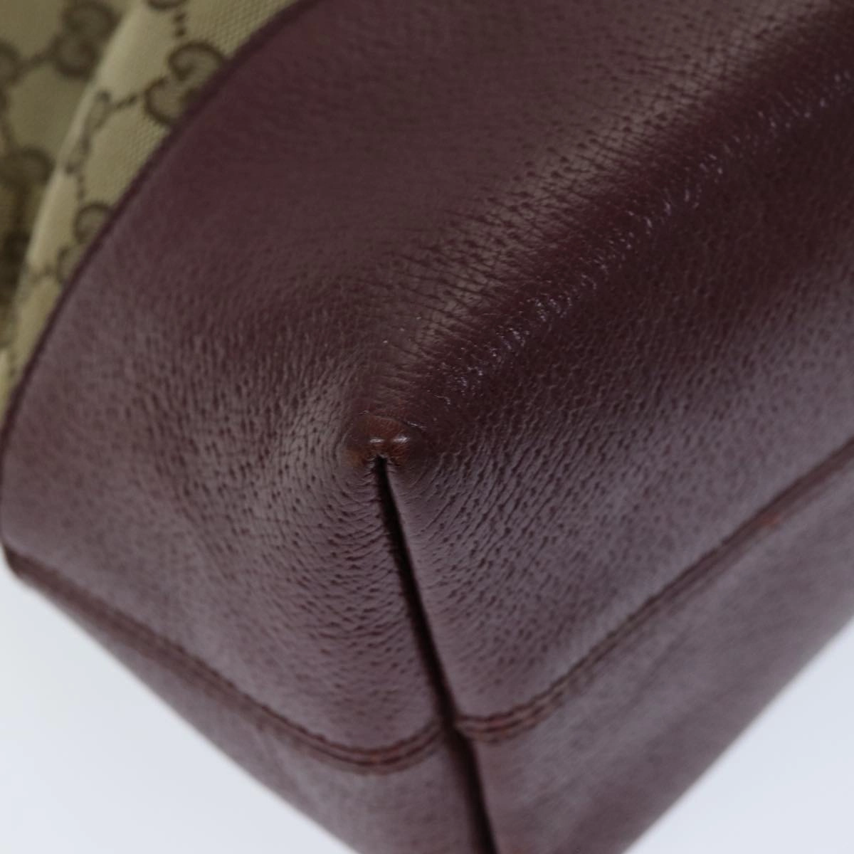 GUCCI GG Canvas Shoulder Bag Bordeaux Beige 323673  bs14437