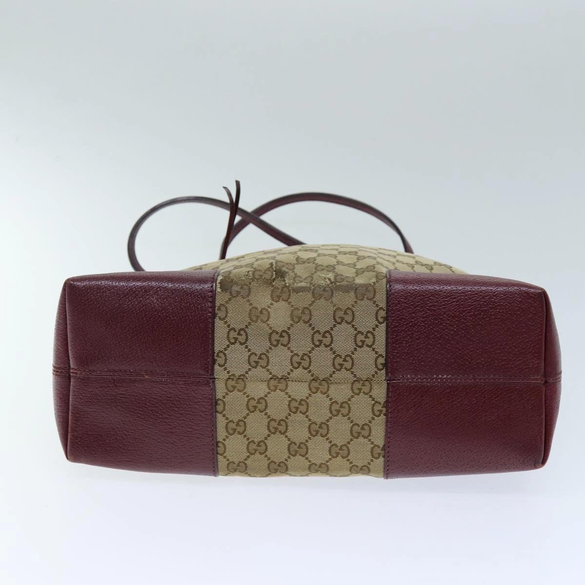 GUCCI GG Canvas Shoulder Bag Bordeaux Beige 323673  bs14437