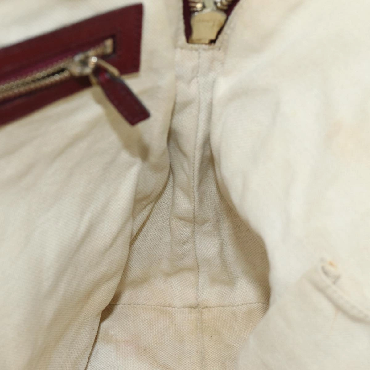 GUCCI GG Canvas Shoulder Bag Bordeaux Beige 323673  bs14437