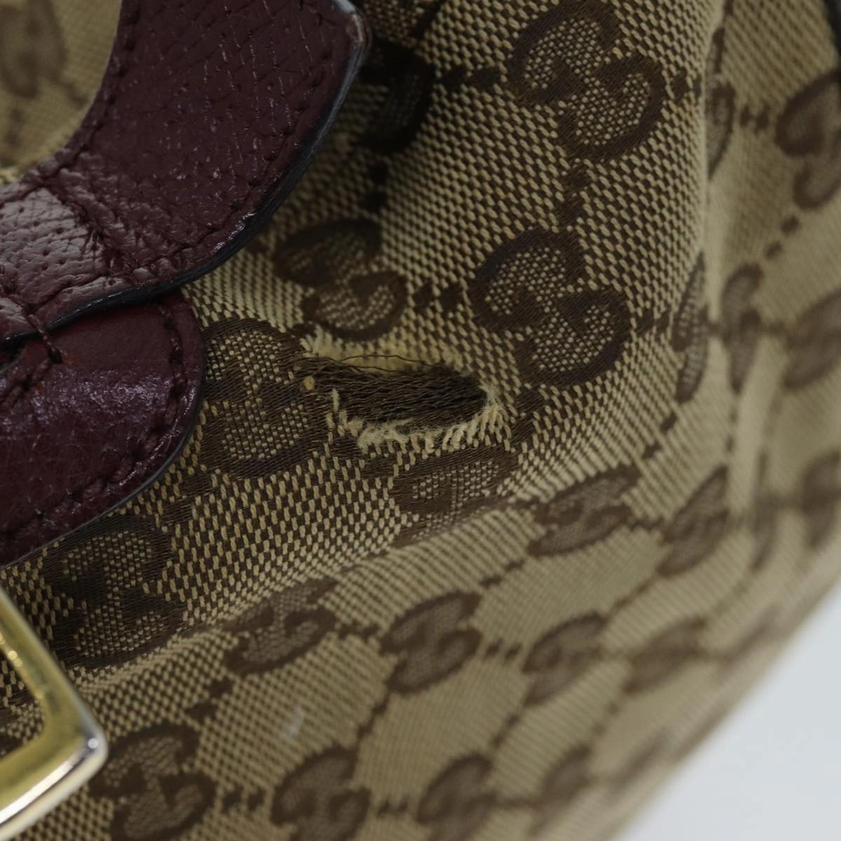 GUCCI GG Canvas Shoulder Bag Bordeaux Beige 323673  bs14437