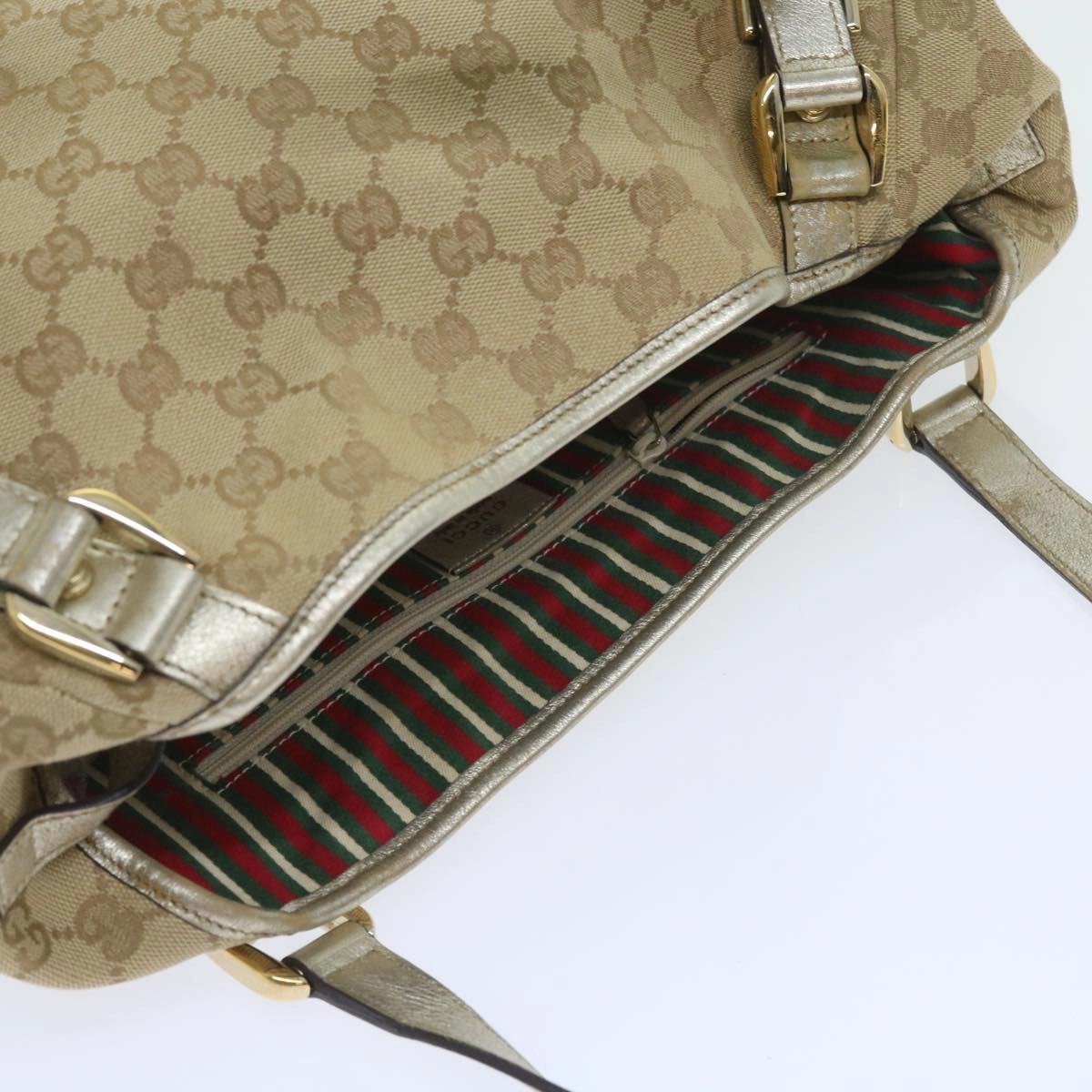 GUCCI GG Canvas Shoulder Bag Nylon Leather 3Set Beige Brown black  bs8794