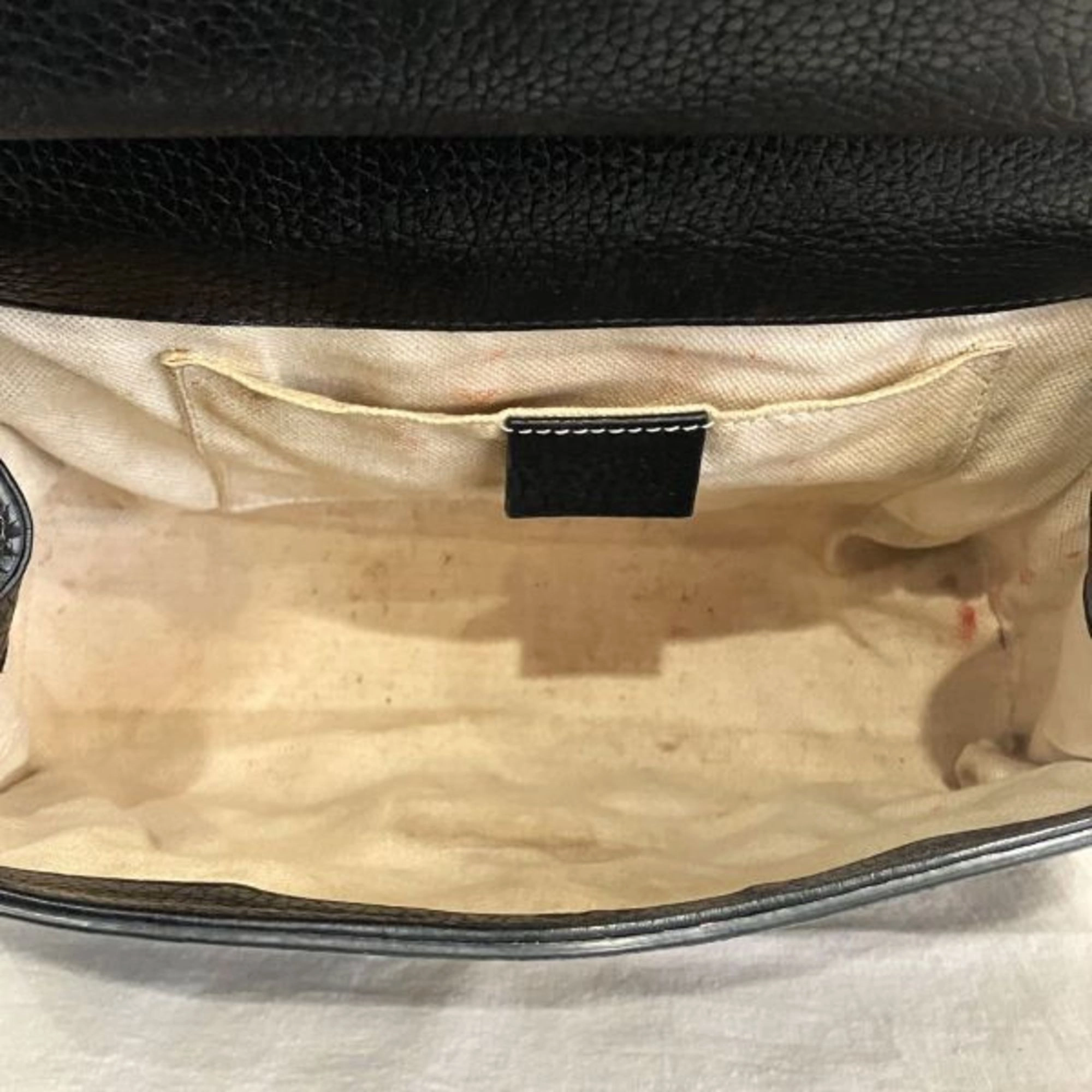 Gucci Gg Marmont Leather Handbag Shoulder Bag (Pre-Owned)