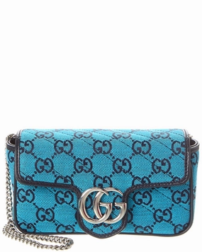 Gucci GG Marmont Super Mini GG Canvas & Leather Shoulder Bag