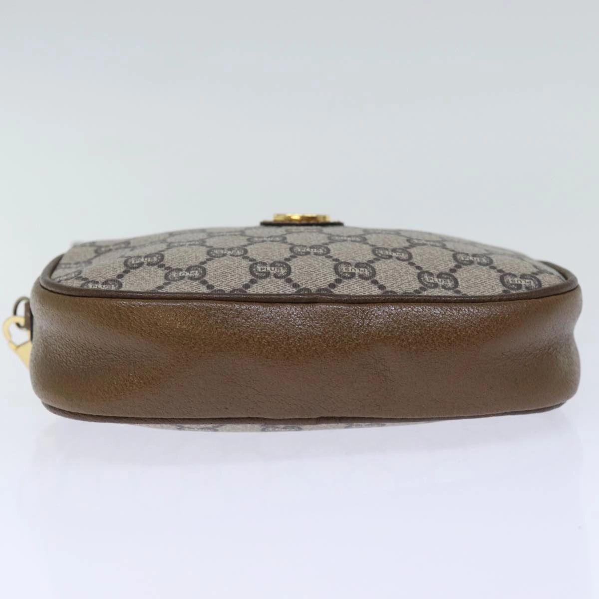 Gucci Gg Plus Canvas Shoulder Bag Pvc Beige