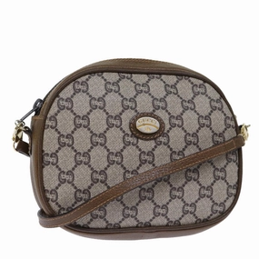 Gucci Gg Plus Canvas Shoulder Bag Pvc Beige