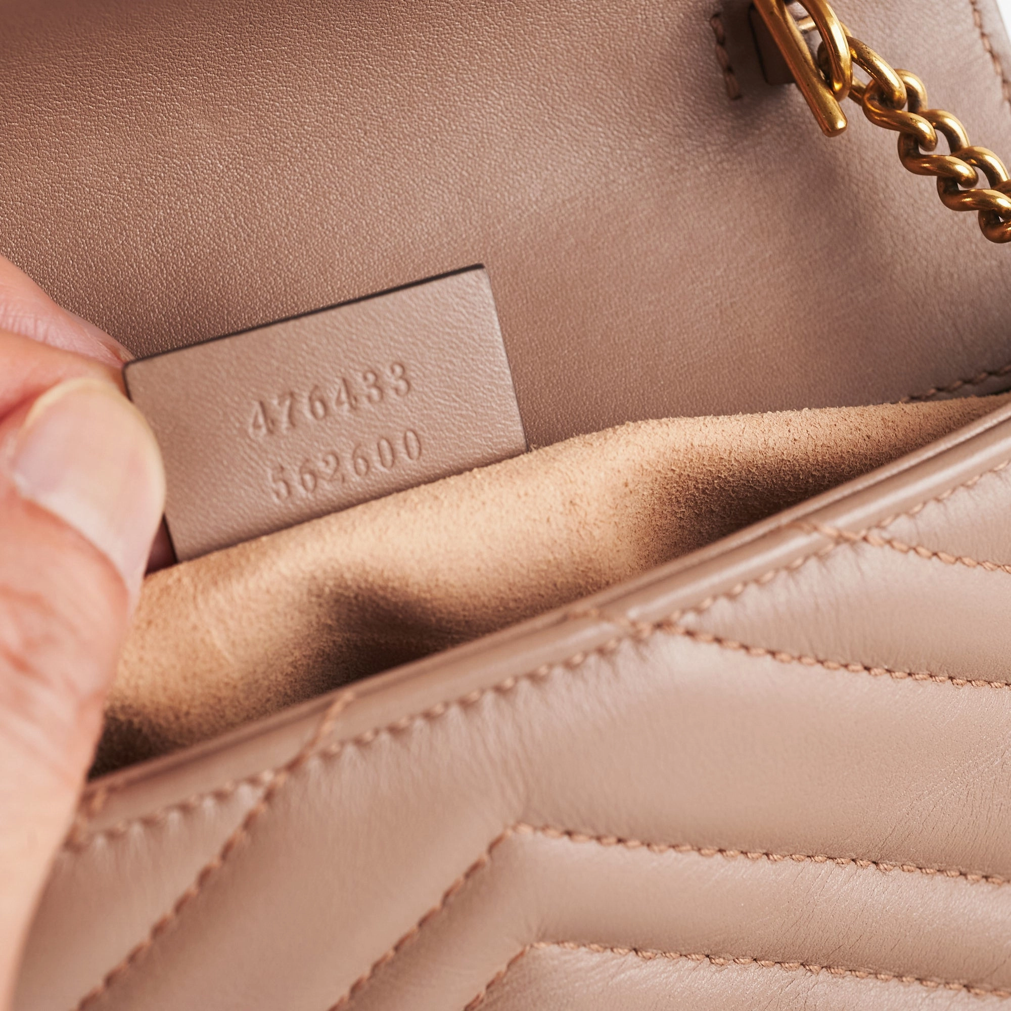 Gucci GG Supermini Marmont Matelasse Dusty Pink