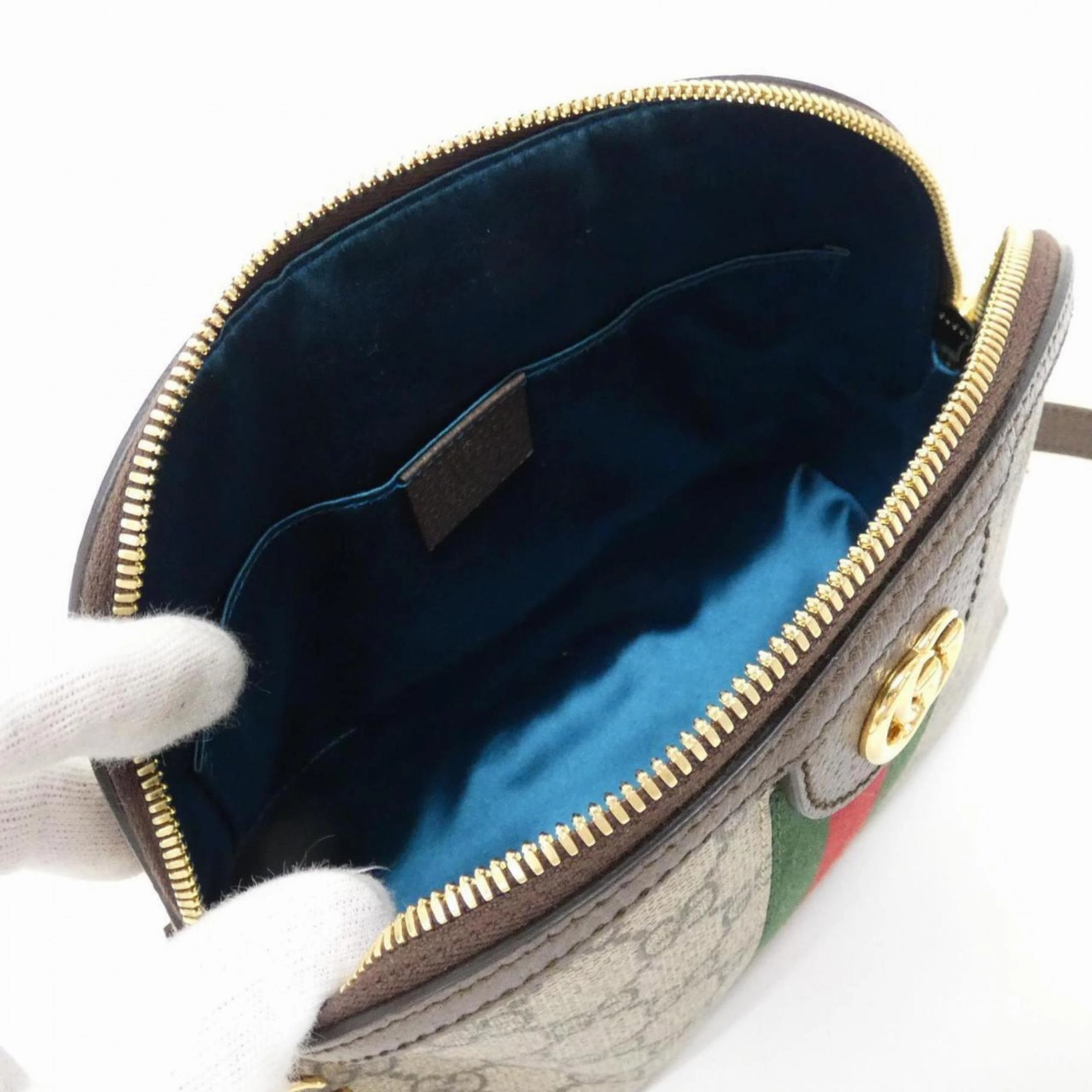 Gucci  Gg Supreme Canvas Leather Shoulder Bag (Pre-Owned)
