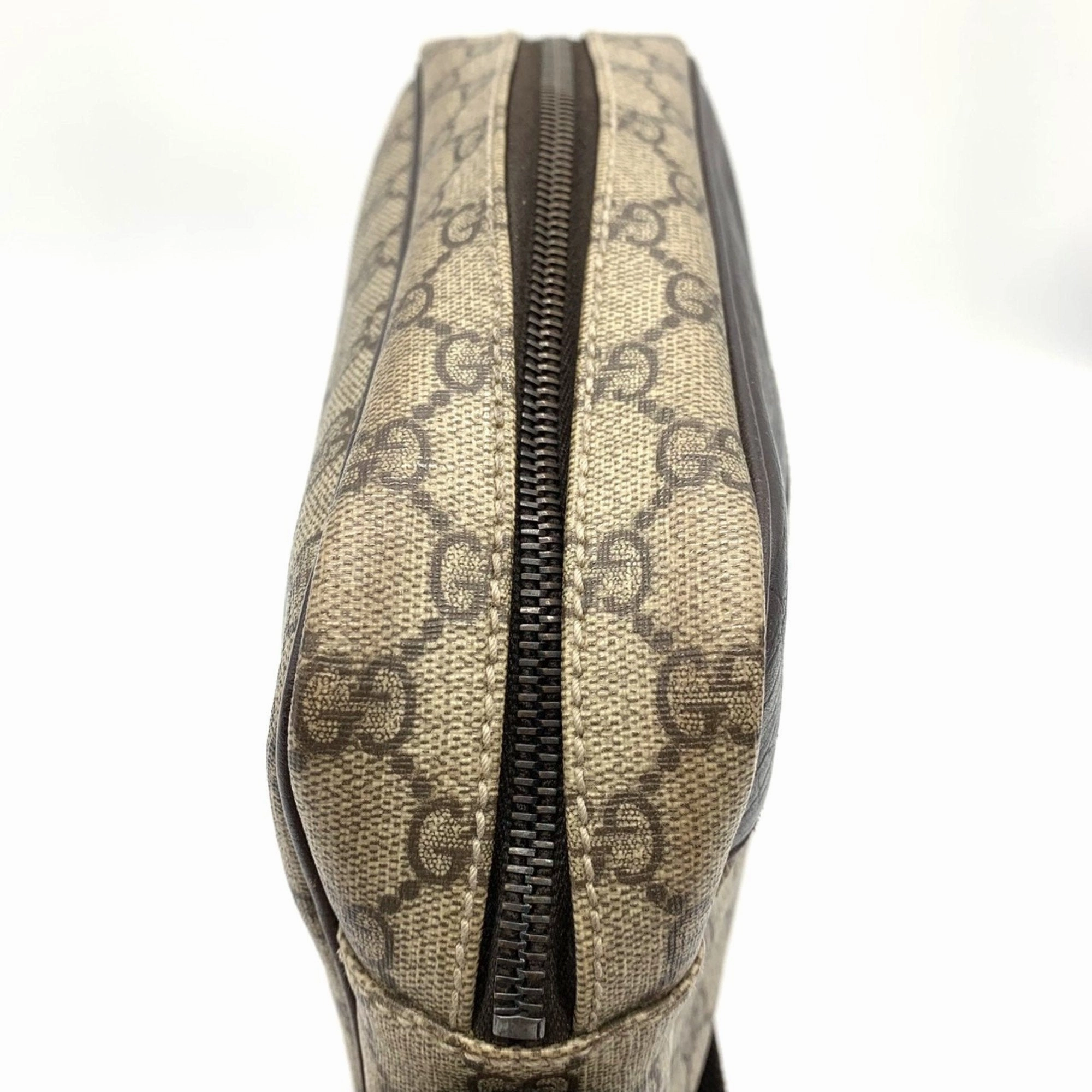Gucci  Gg Supreme Leather Shoulder Bag (Pre-Owned)
