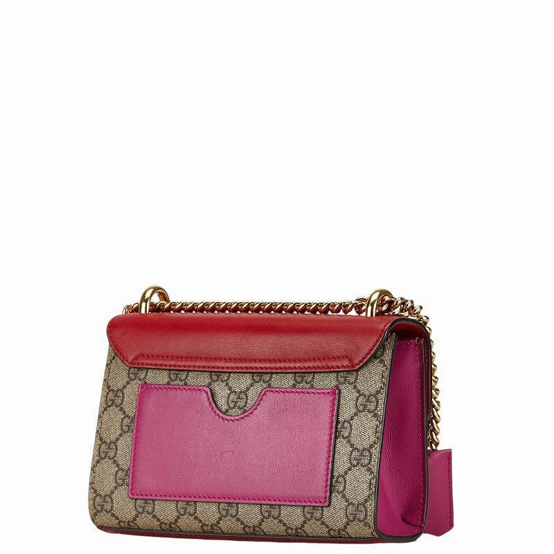 Gucci GG Supreme Padlock Chain Shoulder Bag