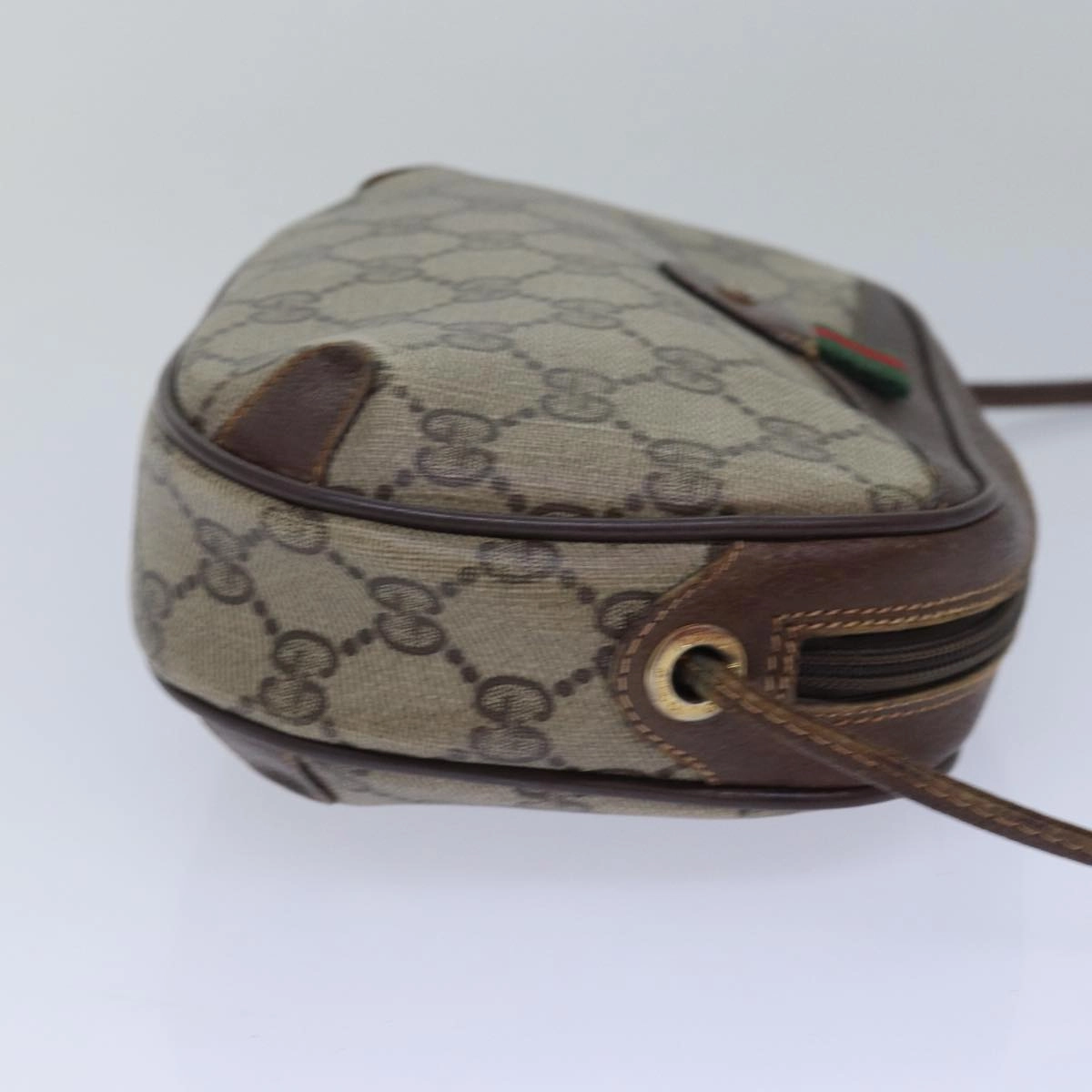 GUCCI GG Supreme Shoulder Bag PVC Leather Beige 156 02 066  bs15442