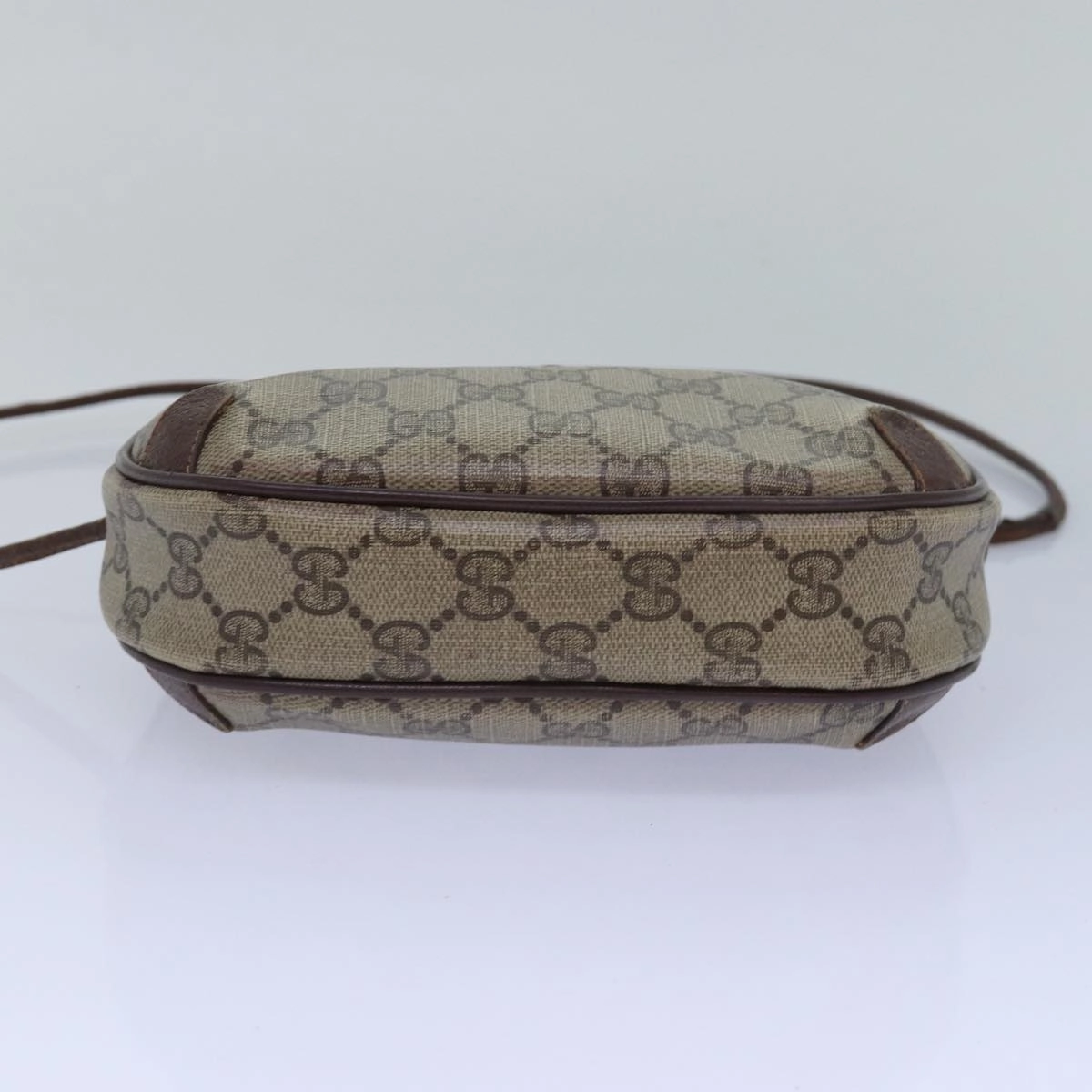 GUCCI GG Supreme Shoulder Bag PVC Leather Beige 156 02 066  bs15442