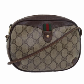 GUCCI GG Supreme Shoulder Bag PVC Leather Beige 156 02 066  bs15442