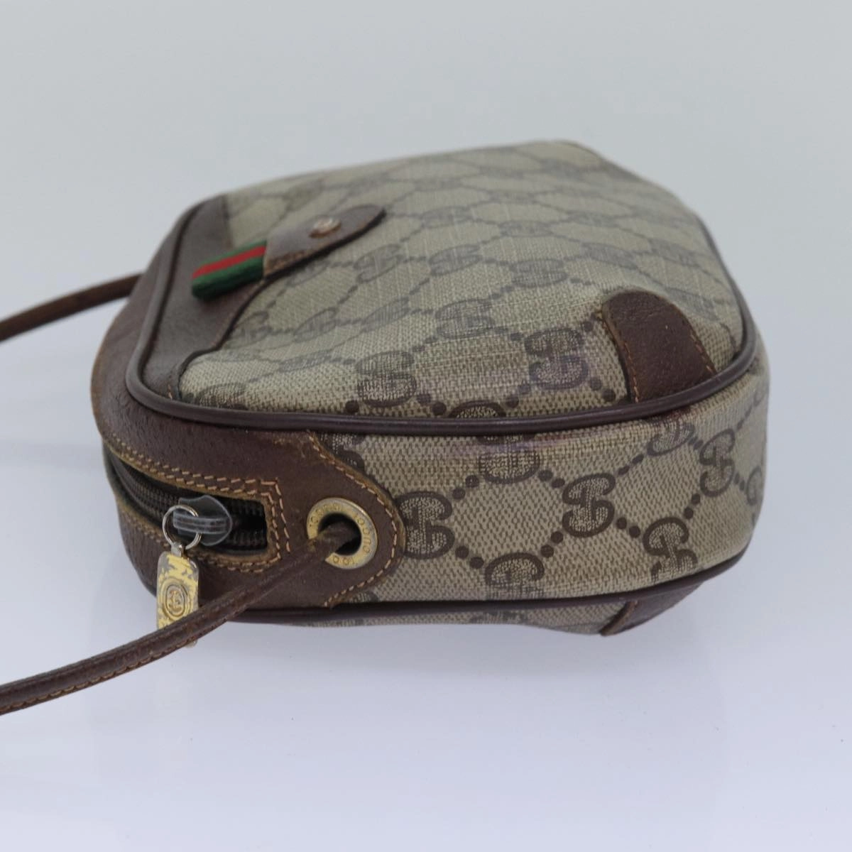 GUCCI GG Supreme Shoulder Bag PVC Leather Beige 156 02 066  bs15442