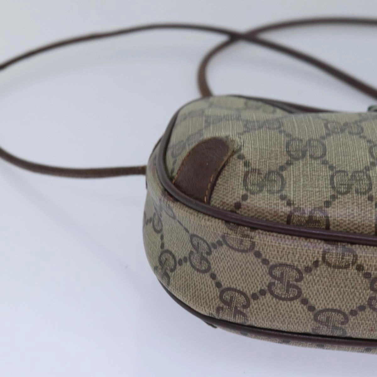 GUCCI GG Supreme Shoulder Bag PVC Leather Beige 156 02 066  bs15442