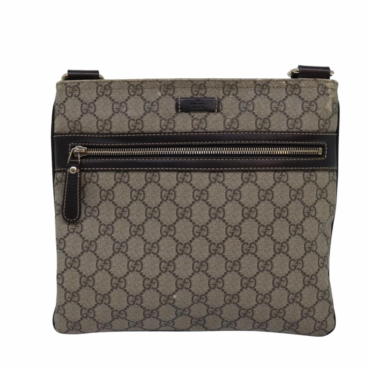 GUCCI GG Supreme Shoulder Bag PVC Leather Beige 295257  th5026
