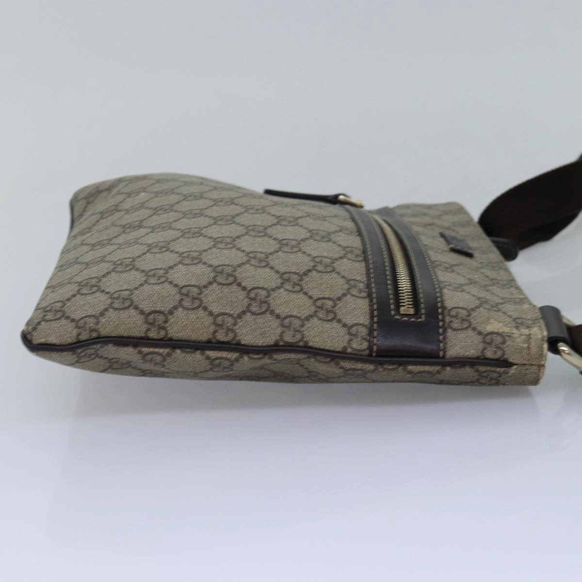 GUCCI GG Supreme Shoulder Bag PVC Leather Beige 295257  th5026