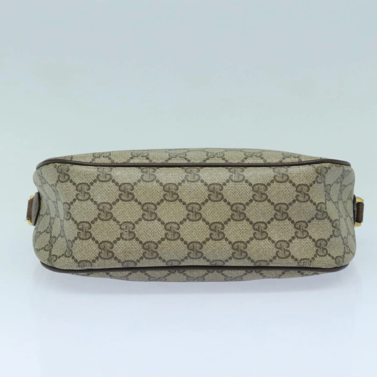 GUCCI GG Supreme Shoulder Bag PVC Leather Beige Brown gold 89 02 077  87295