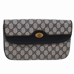 GUCCI GG Supreme Shoulder Bag PVC Leather Navy 004 106 0024  bs15229