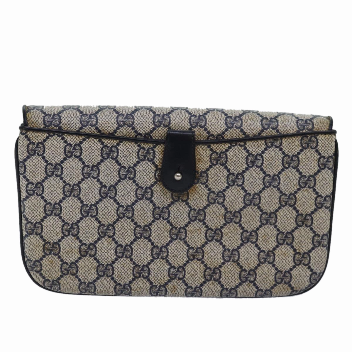 GUCCI GG Supreme Shoulder Bag PVC Leather Navy 004 106 0024  bs15229