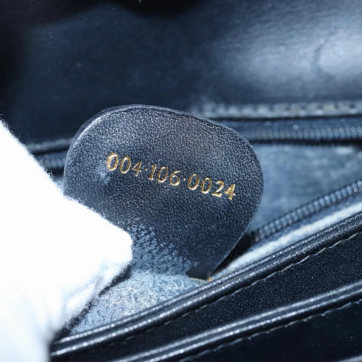 GUCCI GG Supreme Shoulder Bag PVC Leather Navy 004 106 0024  bs15229