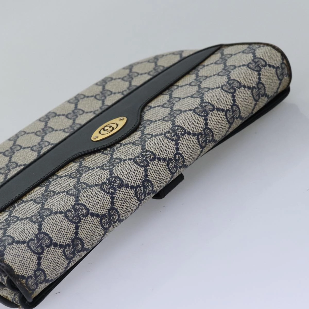 GUCCI GG Supreme Shoulder Bag PVC Leather Navy 004 106 0024  bs15229