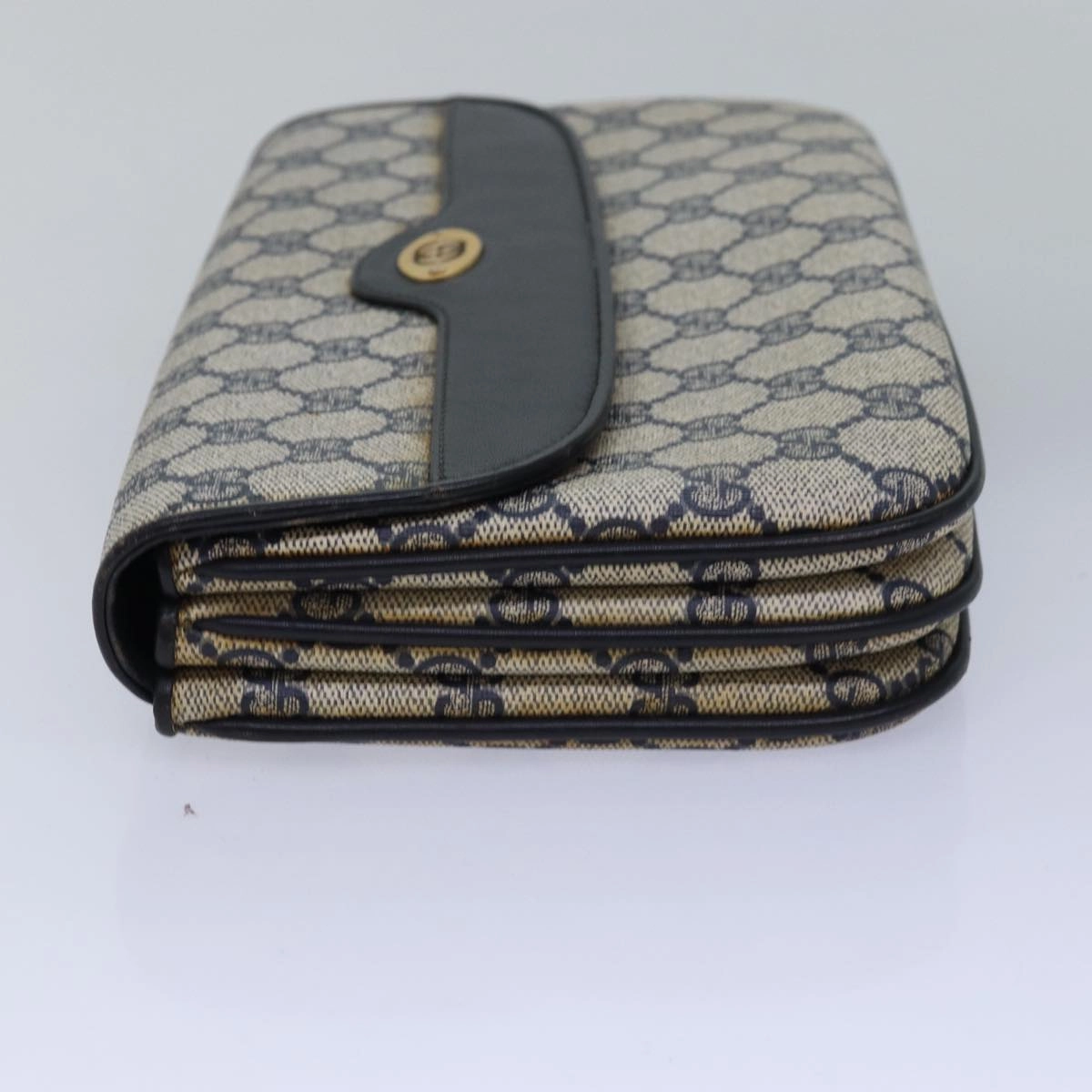 GUCCI GG Supreme Shoulder Bag PVC Leather Navy 004 106 0024  bs15229