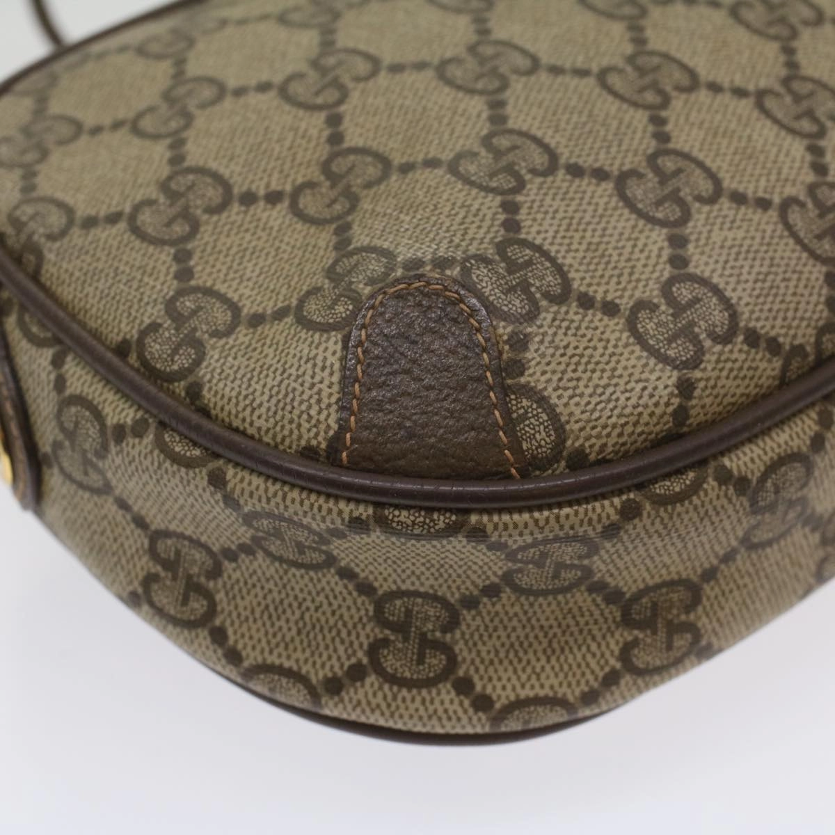 GUCCI GG Supreme Web Sherry Line Shoulder Bag Beige Red 156 02 066  ki3606