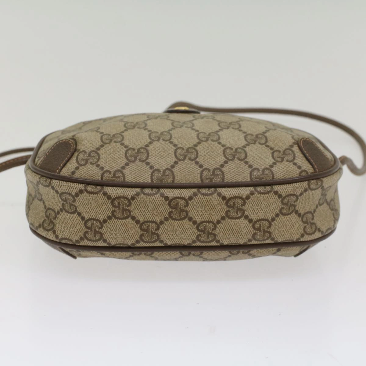 GUCCI GG Supreme Web Sherry Line Shoulder Bag Beige Red 156 02 066  ki3606