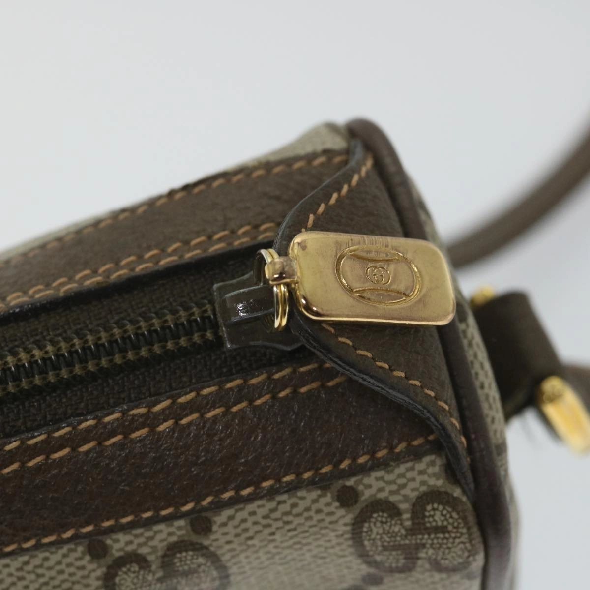 GUCCI GG Supreme Web Sherry Line Shoulder Bag Beige Red 89 02 018  9270