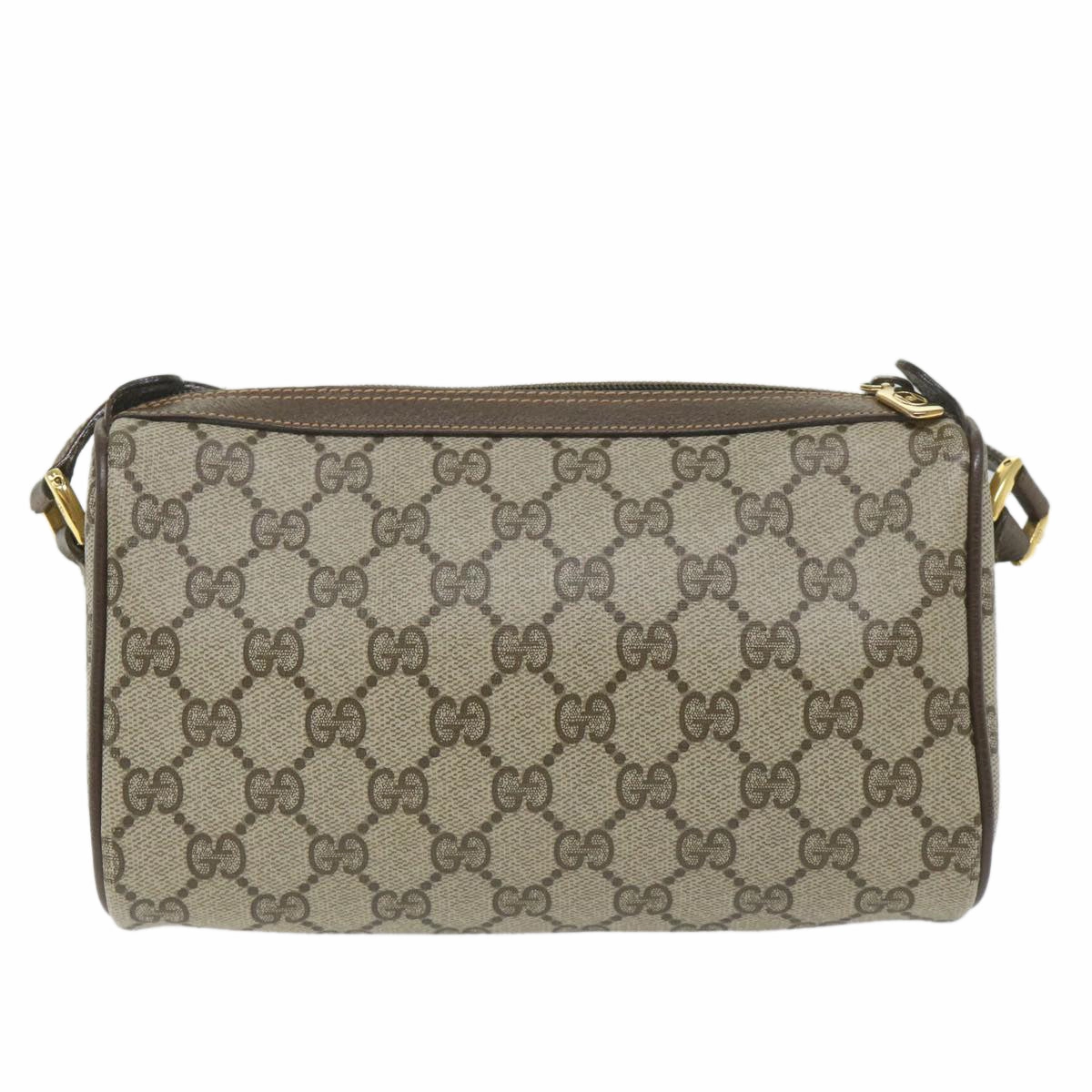GUCCI GG Supreme Web Sherry Line Shoulder Bag Beige Red 89 02 018  9270