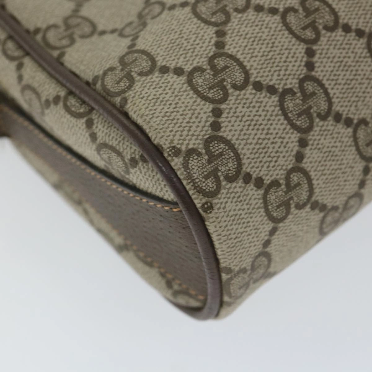 GUCCI GG Supreme Web Sherry Line Shoulder Bag Beige Red 89 02 018  9270