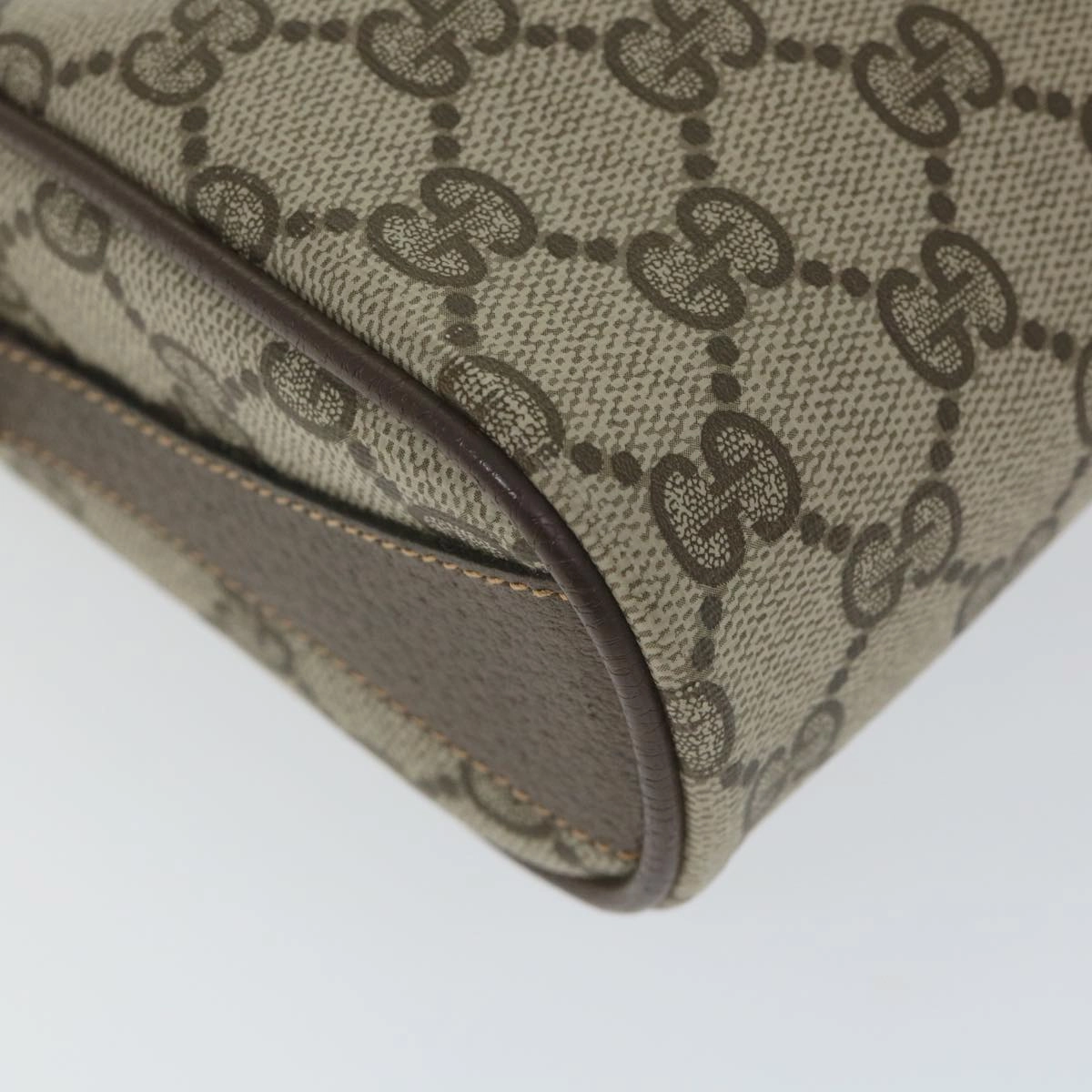GUCCI GG Supreme Web Sherry Line Shoulder Bag Beige Red 89 02 018  9270