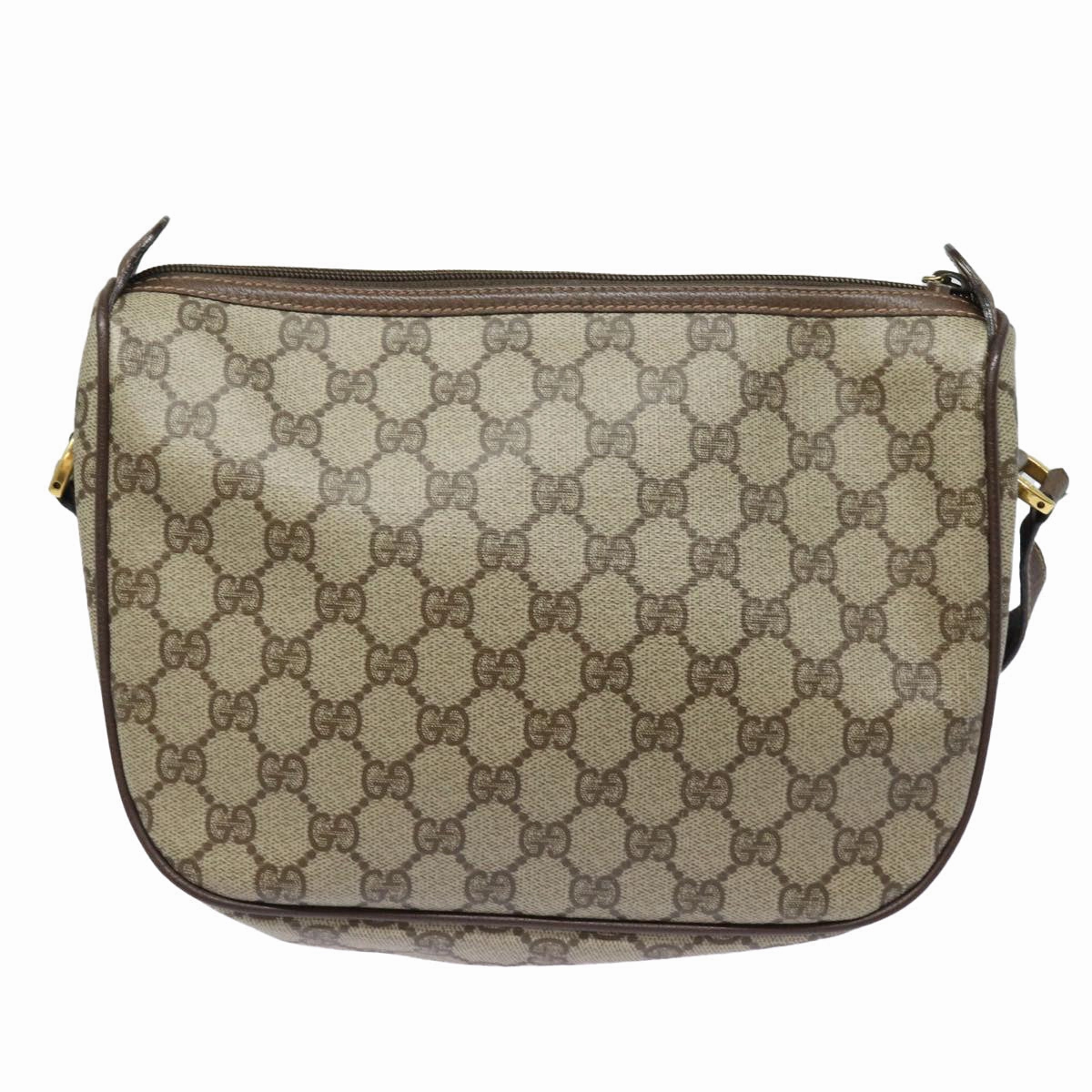 GUCCI GG Supreme Web Sherry Line Shoulder Bag PVC Beige 89 02 077  81157