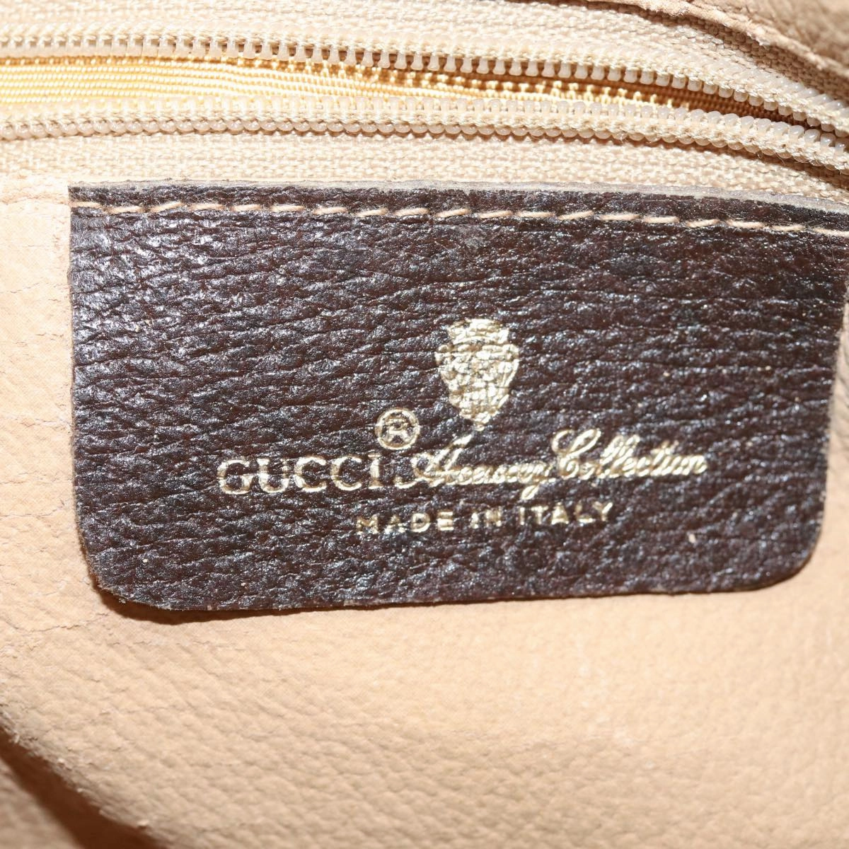 GUCCI GG Supreme Web Sherry Line Shoulder Bag PVC Beige 89 02 077  81157