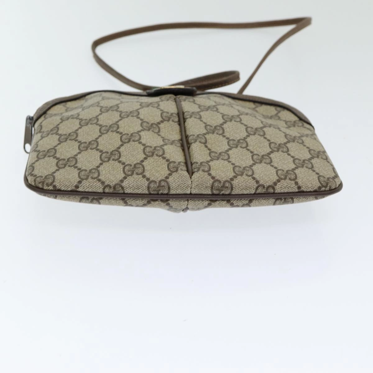GUCCI GG Supreme Web Sherry Line Shoulder Bag PVC Beige 904 02 047  83664