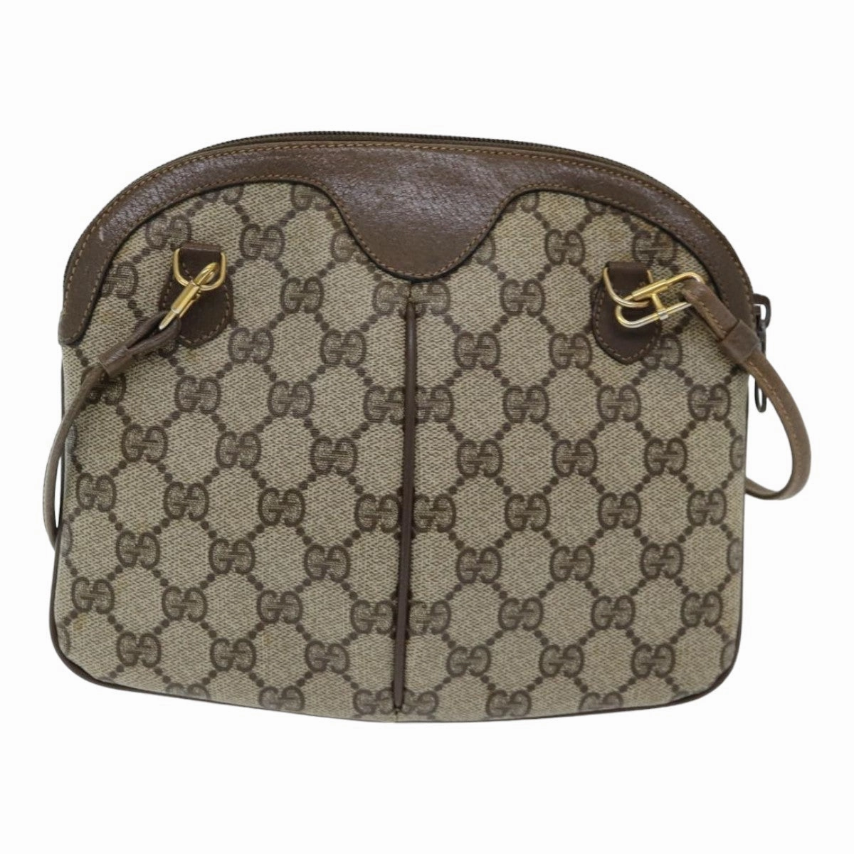 GUCCI GG Supreme Web Sherry Line Shoulder Bag PVC Beige 904 02 047  83664