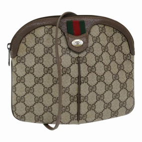 GUCCI GG Supreme Web Sherry Line Shoulder Bag PVC Beige 904 02 047  83664