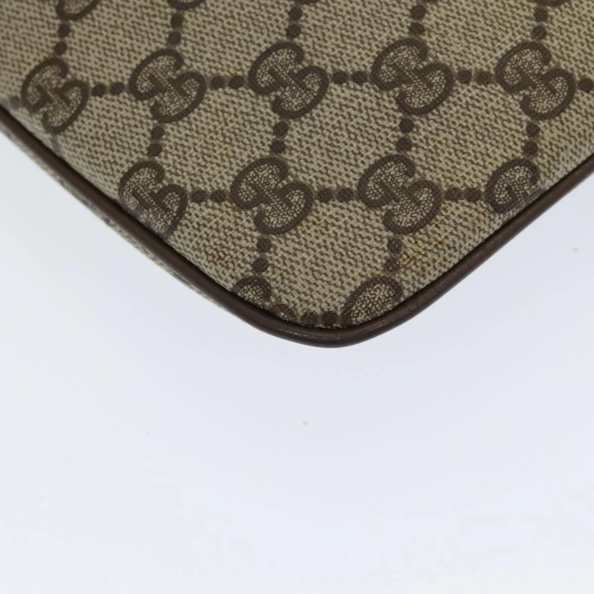 GUCCI GG Supreme Web Sherry Line Shoulder Bag PVC Beige 904 02 047  83664