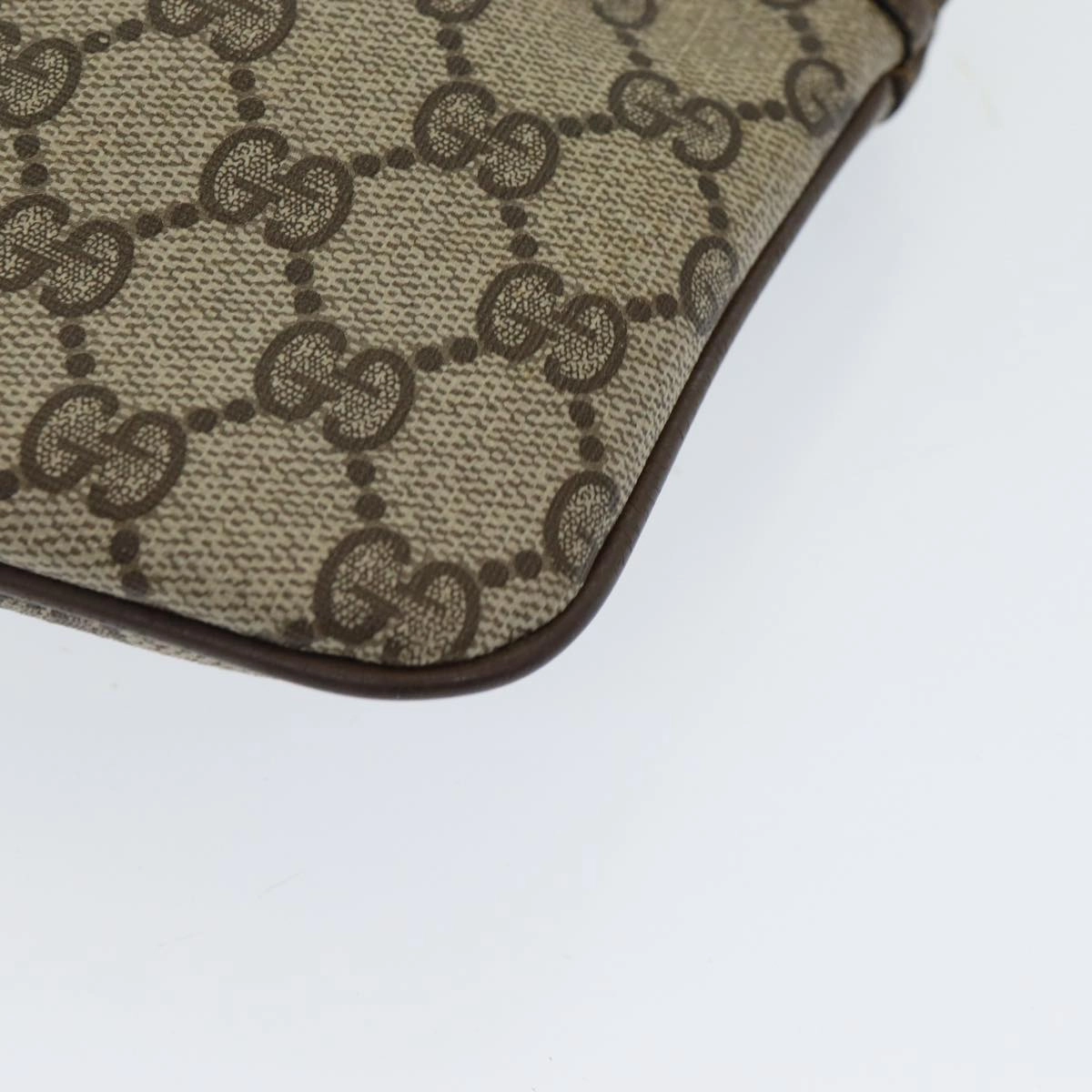 GUCCI GG Supreme Web Sherry Line Shoulder Bag PVC Beige 904 02 047  83664