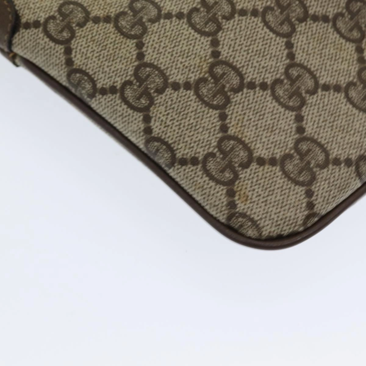GUCCI GG Supreme Web Sherry Line Shoulder Bag PVC Beige 904 02 047  83664