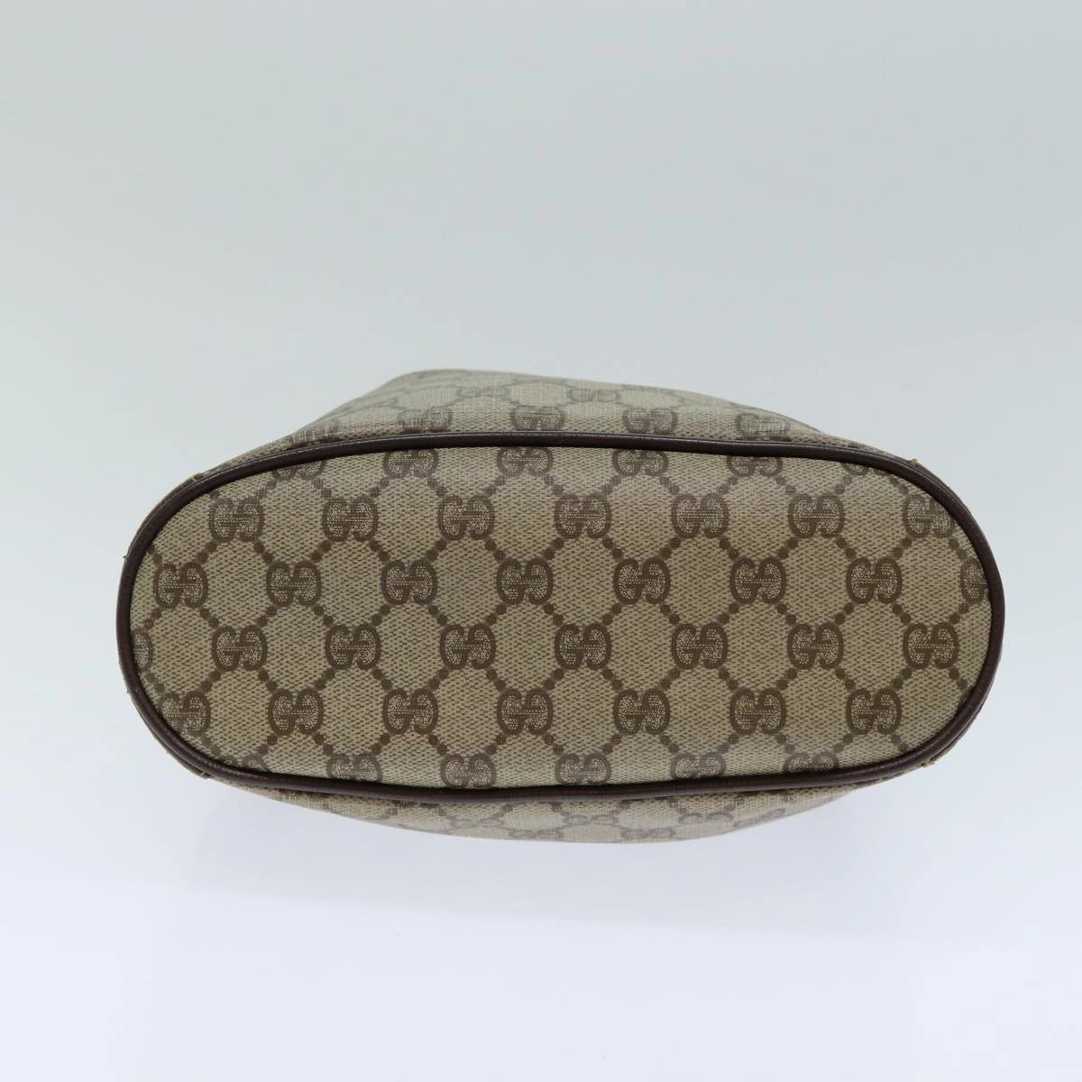 GUCCI GG Supreme Web Sherry Line Shoulder Bag PVC Leather Beige  79176