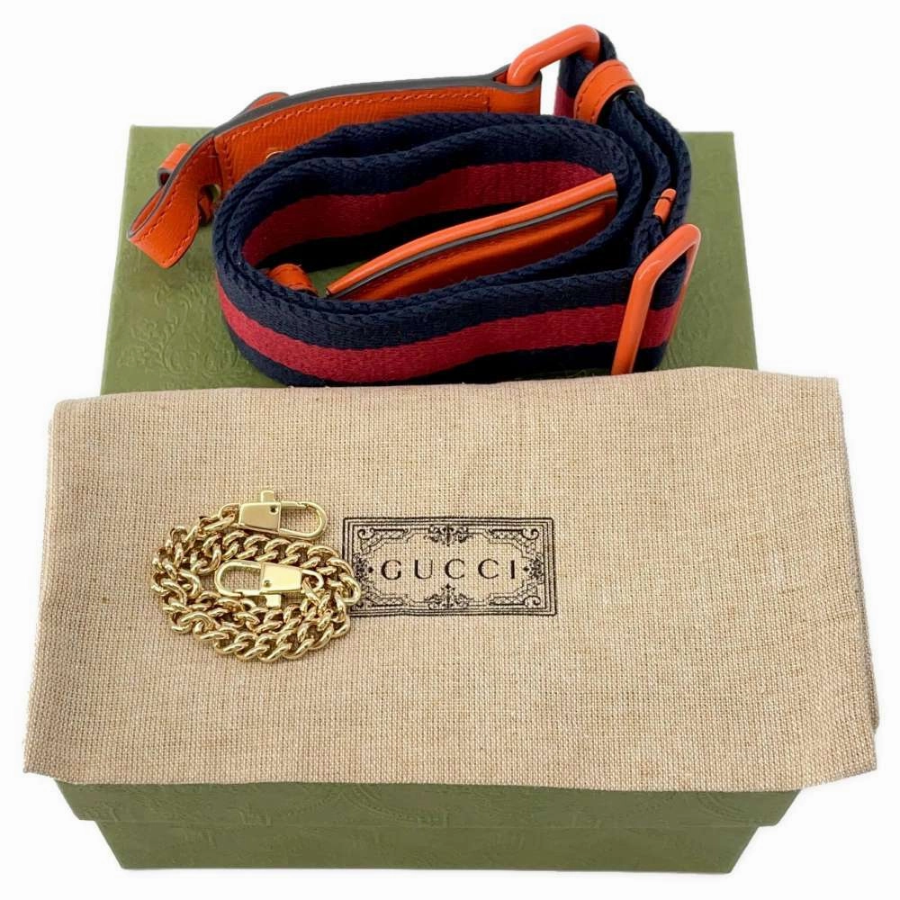 GUCCI Horsebit 2WAY Mini Shoulder Bag Orange726863 Leather