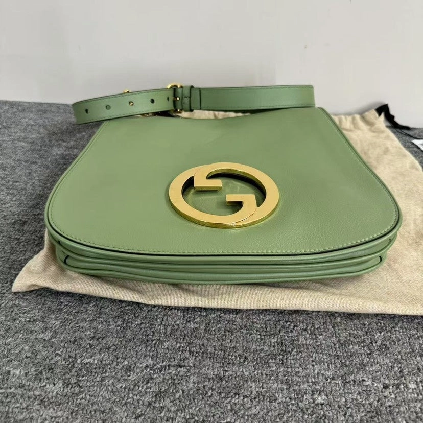 Gucci Jackie Green Leather Shoulder Bag