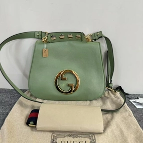 Gucci Jackie Green Leather Shoulder Bag